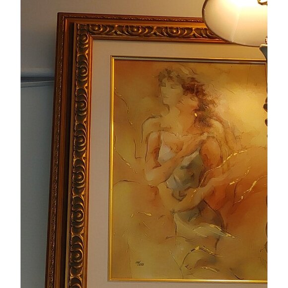 Peter Nixon Art Large Giclée Vintage Framed Signed Encircled II Ornate Frame HTF - Picture 10 of 14